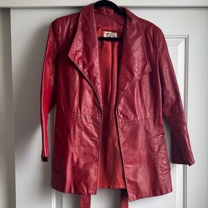 Vintage red leather jacket